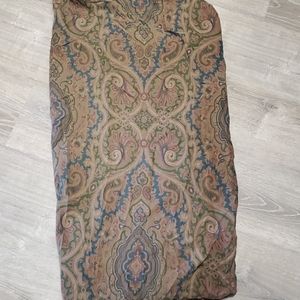 Ralph Lauren cotton Twin Jumeau fitted sheets brown green blue